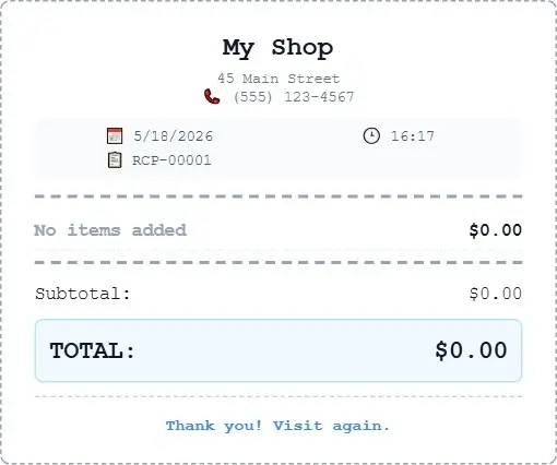 Receipt generator simple